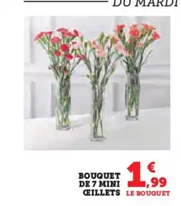 Super U Bouquet de 7 mini oeillets offre