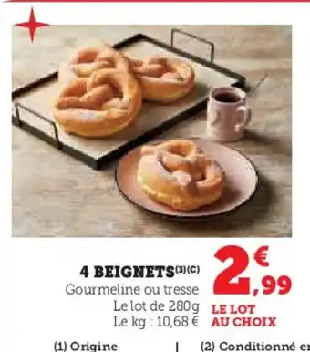 Super U 4 beignets offre