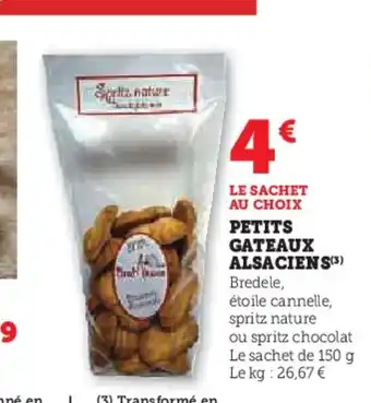 Super U Petits gateaux alsaciens offre