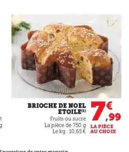 Super U Brioche de noel etoile offre