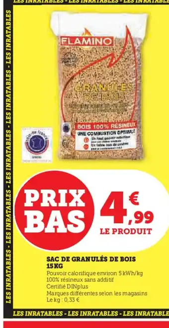 Super U Sac de granulés de bois offre