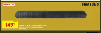 Intermarché Hyper SAMSUNG Barre de son 3.0 caisson de basse integre. fonction bluetooth offre