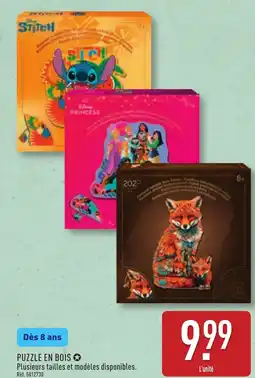 ALDI Puzzle en bois offre