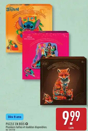 ALDI Puzzle en bois offre