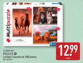 ALDI Clementoni puzzles offre