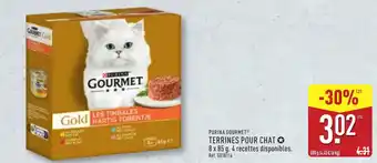 ALDI Purina gourmet terrines pour chat offre
