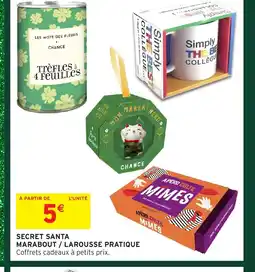 Intermarché Hyper Secret santa marabout / larousse pratique offre
