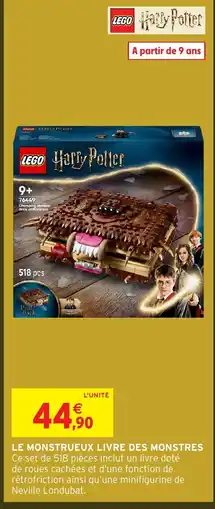 Intermarché Hyper LEGO HARRY POTTER Le monstrueux livre des monstres offre