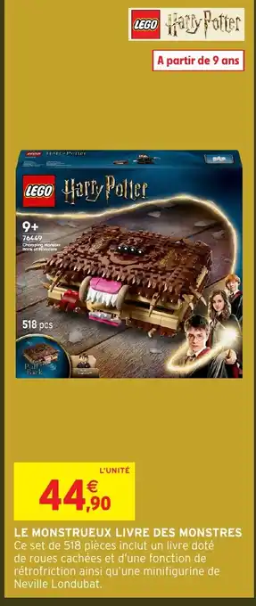 Intermarché Hyper LEGO HARRY POTTER Le monstrueux livre des monstres offre