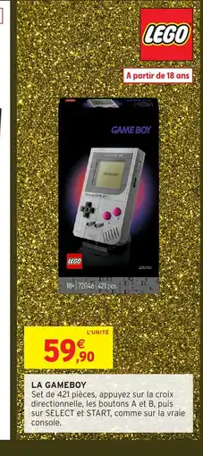Intermarché Hyper LEGO La gameboy offre