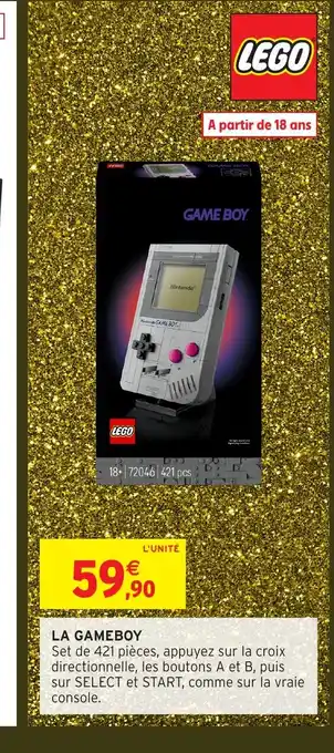 Intermarché Hyper LEGO La gameboy offre