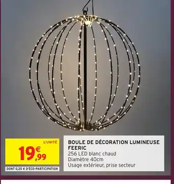 Intermarché Hyper Boule de décoration lumineuse feeric offre