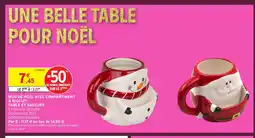 Intermarché Hyper Mug de noël avec compartiment à biscuit table et saveurs offre