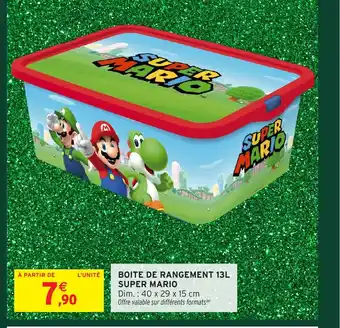 Intermarché Hyper SUPER MARIO Boite de rangement offre