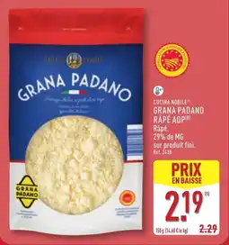ALDI Grana padano râpé aop offre