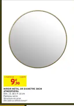 Intermarché Hyper Miroir metal or diametre offre