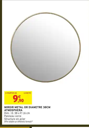 Intermarché Hyper Miroir metal or diametre offre
