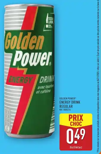ALDI Golden power energy drink regular offre