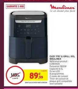 Intermarché Hyper MOULINEX Easy fry & grill xxl offre