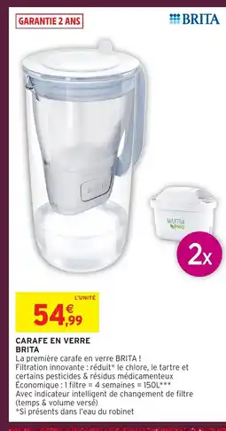 Intermarché Hyper BRITA Carafe en verre offre