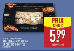 ALDI Gourmet finest cuisine stollen au massepain et cerises confites offre
