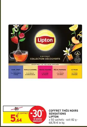 Intermarché Hyper LIPTON Coffret thés noirs sensations offre