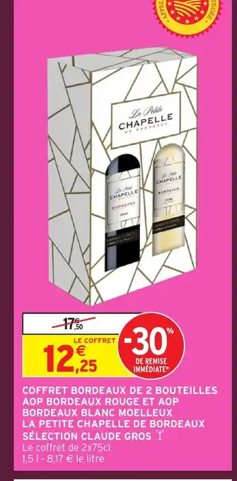 Intermarché Hyper Coffret bordeaux de 2 bouteilles aop offre