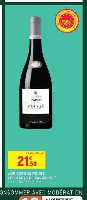 Intermarché Hyper Aop cornas rouge les hauts de pavieres offre