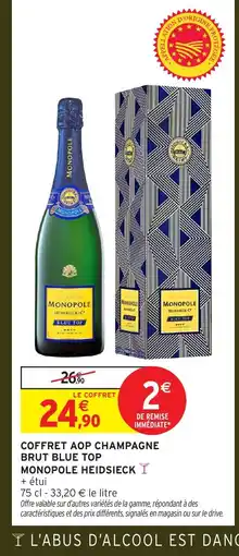 Intermarché Hyper MONOPOLE HEIDSIECK Coffret aop champagne brut blue top offre