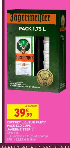 Intermarché Hyper JÄGERMEISTER Coffret liqueur party pack eco cups offre