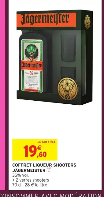 Intermarché Hyper JÄGERMEISTER Coffret liqueur shooters offre