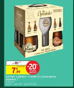 Intermarché Hyper GOUDALE Coffret 4 bières + 1 verre et 2 sous bocks offre