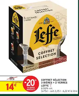 Intermarché Hyper LEFFE Coffret sélection 3 bières + 2 verres offre