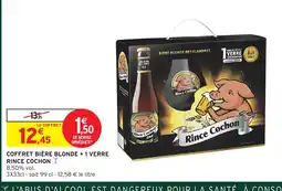 Intermarché Hyper RINCE COCHON Coffret bière blonde + 1 verre offre