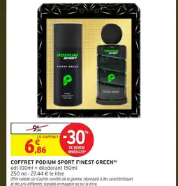 Intermarché Hyper Coffret podium sport finest green offre
