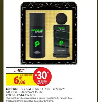 Intermarché Hyper Coffret podium sport finest green offre