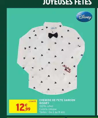 Intermarché Hyper Chemise de fete garcon disney offre