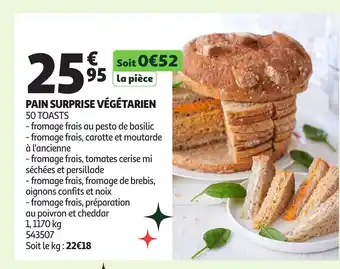 Auchan Pain surprise végétarien offre