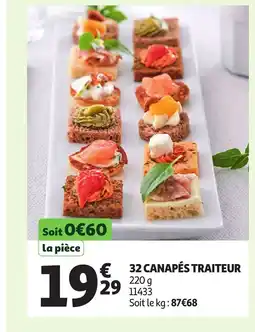Auchan 32 canapés traiteur offre
