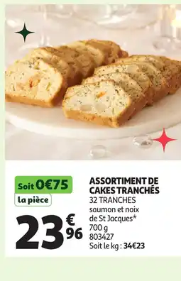 Auchan Assortiment de cakes tranchés offre
