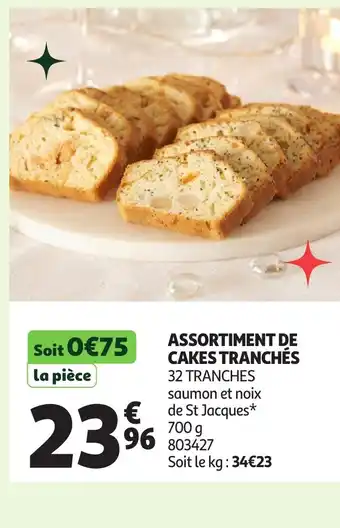 Auchan Assortiment de cakes tranchés offre