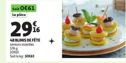 Auchan 48 blinis de fête offre