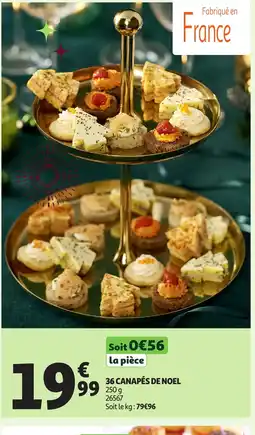 Auchan 36 canapés de noel offre