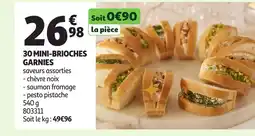 Auchan 30 mini-brioches garnies offre