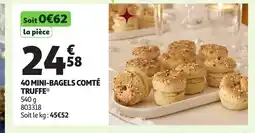 Auchan 40 mini-bagels comté truffe offre