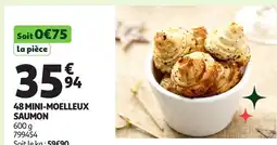 Auchan 48 mini-moelleux saumon offre