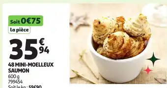 Auchan 48 mini-moelleux saumon offre