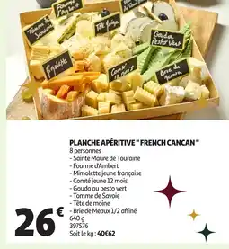 Auchan Planche apéritive french cancan offre