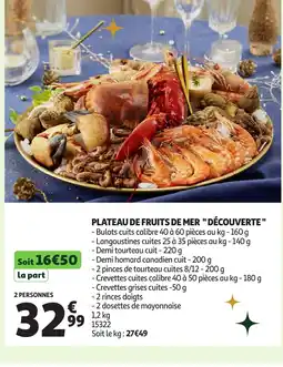 Auchan Plateau de fruits de mer découverte offre