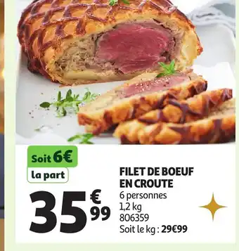 Auchan Filet de boeuf en croute offre